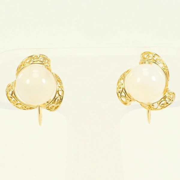 K18 18金 YG イヤリング クォーツ ジュエリー 中古