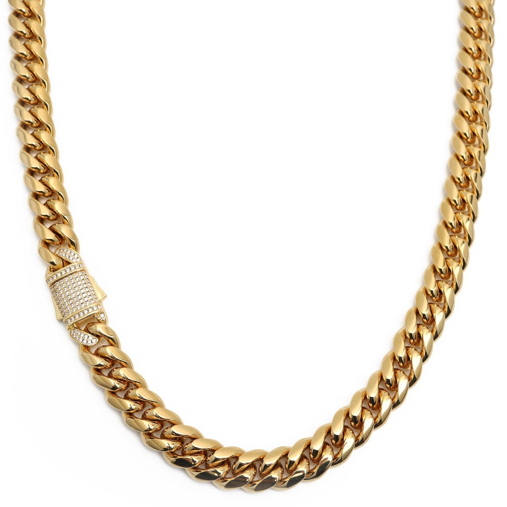 喜平チェーンネックレス パヴェ [n402-gold]