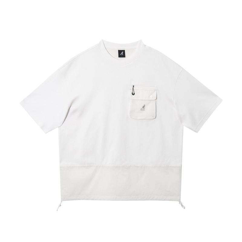 ミックスファブリック半袖Tシャツ2784オフホワイト