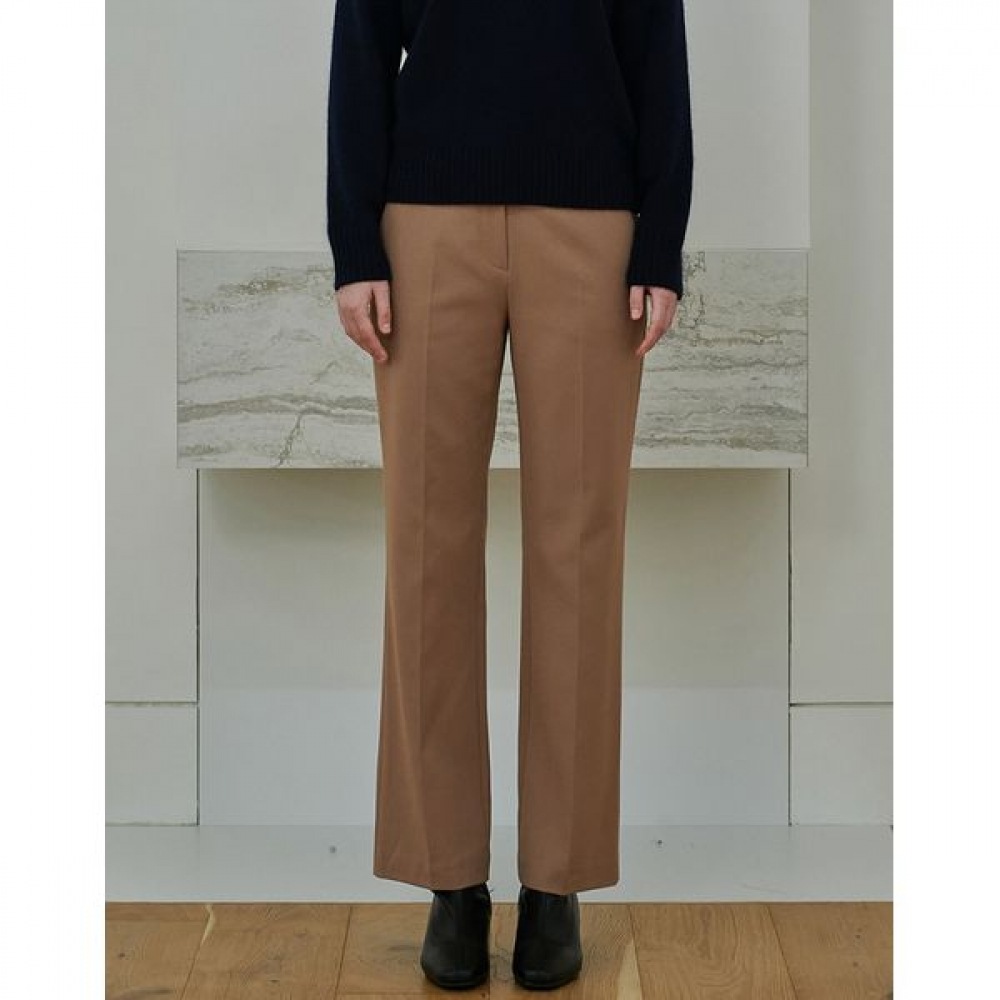 [ヘッジズレディース] 24FW 起毛ブーツカットスラックスキャメル HSPA4DP82CM