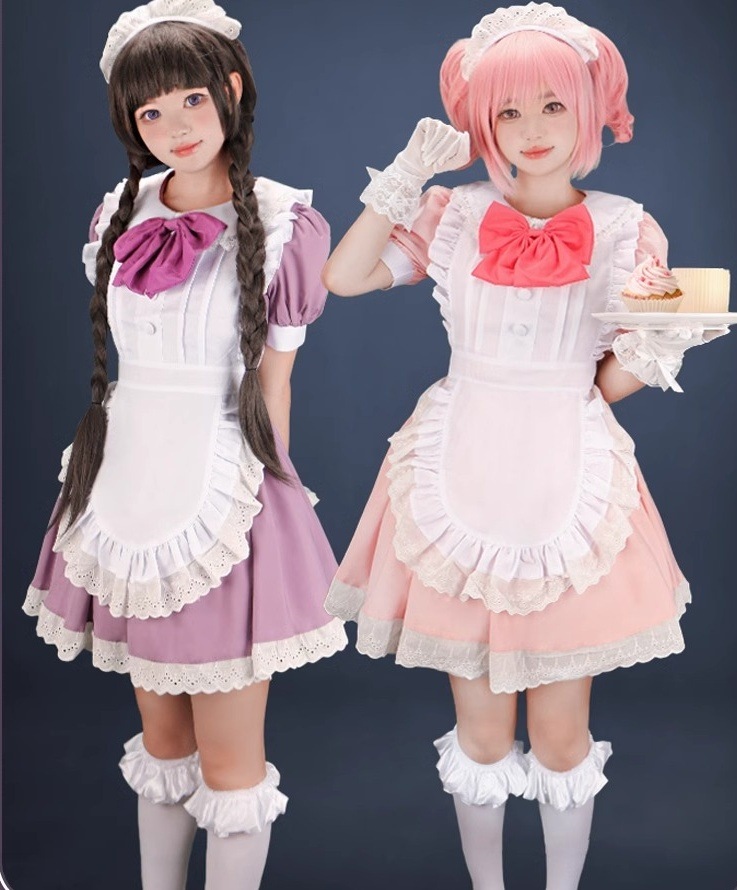 Monenjoy コスプレ衣装　 魔法少女まどかマギカ鹿目 まどか　暁美 ほむら　美樹 さやか　ともえ マミ　佐倉 杏子　 メイド服　メイドカフェ　洋服　コスプレ衣装イベント　　仮装　ハロウィン