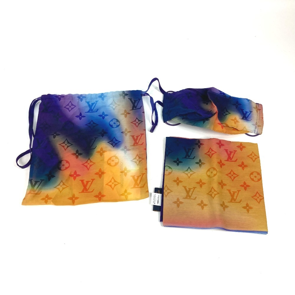 マスク M77039 セット マスク バンダナ モノグラム タイダイ マスク＆バンダナ＆巾着ポーチセット コットン マルチカラー