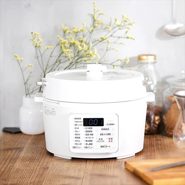 電気圧力鍋 4.0L ホワイト PC-MA4-W 新生活