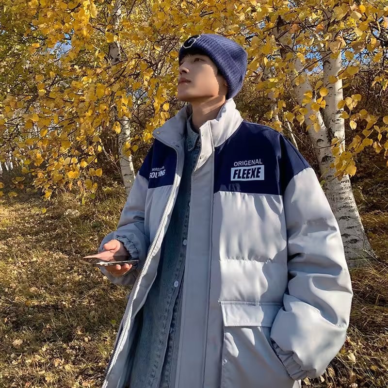 冬アウター メンズファッション カジュアル 百掛け メンズ冬パッド入りスタンドカラー防水ジャケット厚手の暖かい綿ジャケットジャケット