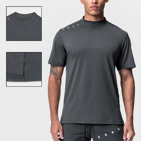 【即納】ゴルフウェア 半袖シャツ 春 夏 ミニカノコ半袖モックネックシャツ 父日 スポーツ カジュアル