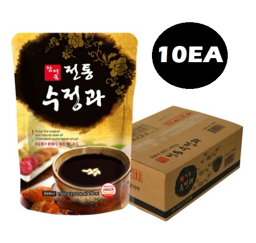 韓国 伝統 水晶と 790ml 10袋 수정과 / 5倍 希釈用/ 干し柿 シナモン甘い 韓国伝統飲料