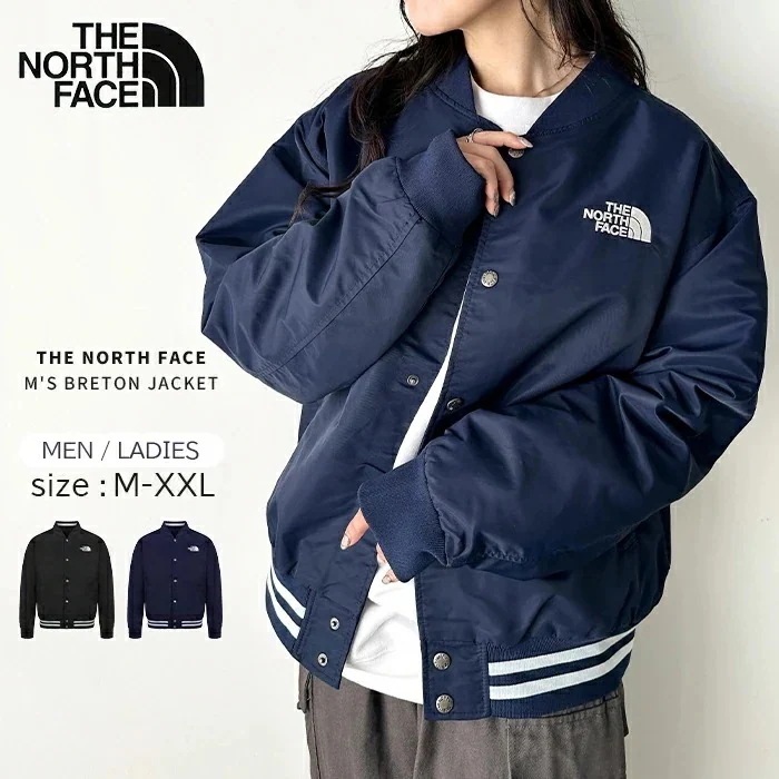 【国内発送】【送料無料】THE NORTH FACE　MS BRETON JACKET ボンバージャケット スタジャン ブルゾン ナイロンジャケット メンズ レディース