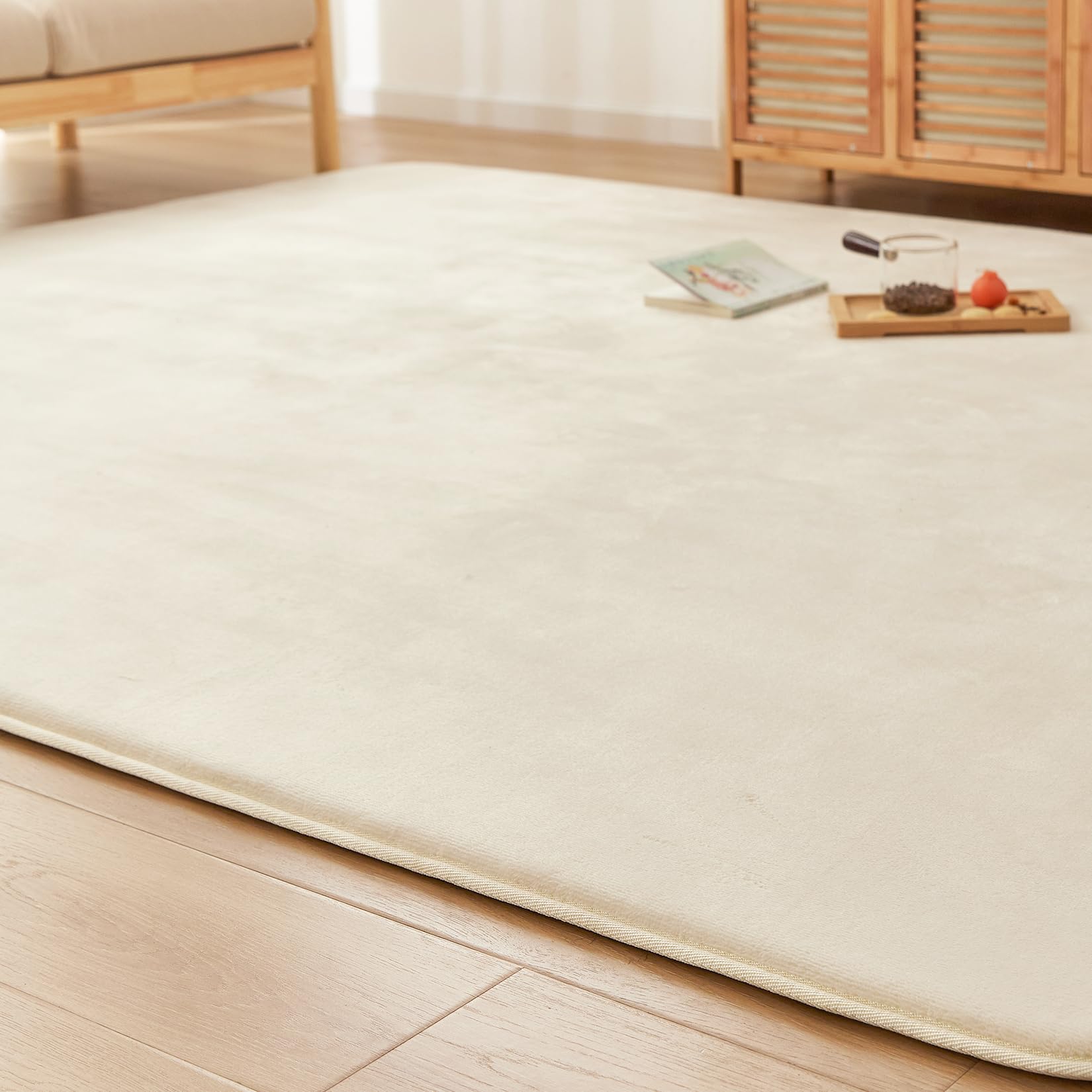 VK Ingeroom カーペット ラグ 極厚25mm 約2畳 厚手 ラグマット 防音 滑り止め付 抗菌 防臭 防ダニ 低ホルム ふわっと手触り高反発 床暖房ホットカーペット対応 冬用 北欧 おしゃれ