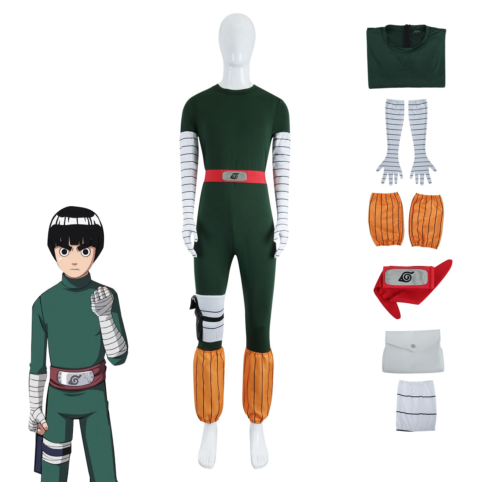 忍者cos服木葉李ロックコスプレ八門夜凱凱皇アニメコスプレ衣装セット