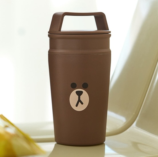 Line Friends ピクニック ハンドル タンブラー 320ml SALLY / BROWN