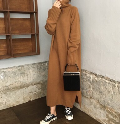ワンピース デート ニットソー セーター ロング ロング丈 袖あり 長袖 タートルネック かわいい 大人可愛い きれいめ シンプル カジュアル 大人 上品 おしゃれ お洒落 主役級 存在感 冬 10代 7,548円