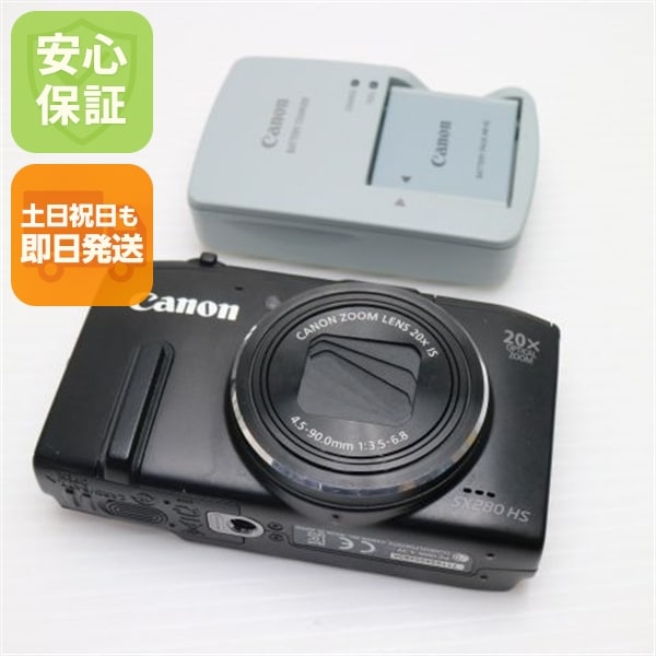 超美品 PowerShot SX280 HS ブラック デジカメ Canon 112