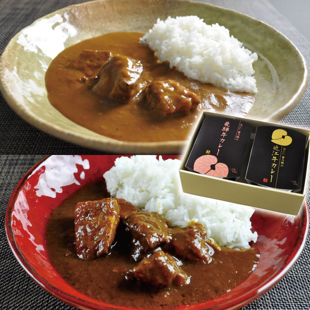 レトルト カレー 飛騨牛 近江牛 贈答品 葵フーズディナーズ 葵 近江牛カレー飛騨牛カレー 2種セット