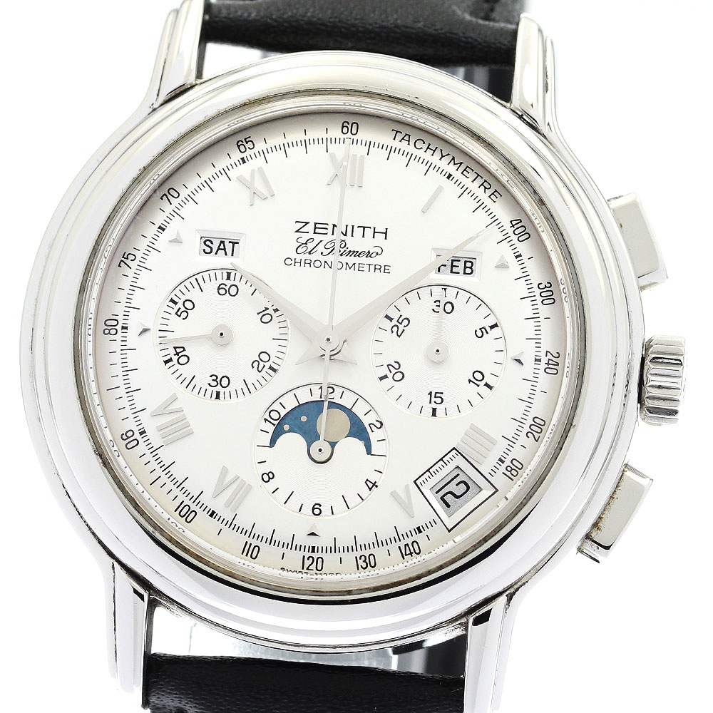 ゼニス ZENITH 01.0240.410 クロノマスター ムーンフェイズ トリプルカレンダー 自動巻き メンズ _888695【中古】