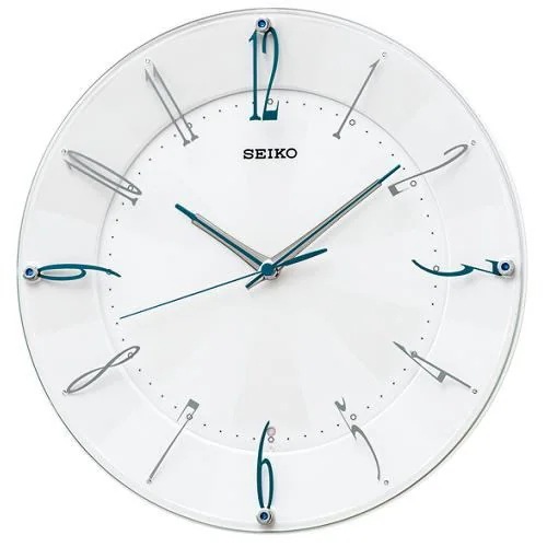 セイコークロック KX214W スタンダード 電波掛時計 白パール塗装(光沢仕上げ) スイープセコンド インテリア掛時計