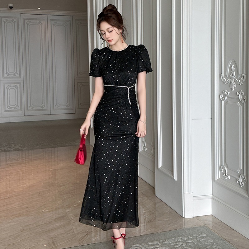 【JY.上品】パーティードレス 気質着痩せフィッシュテールワンピース レディース お呼ばれドレスロングワンピースキャバ 大人 同窓会 披露宴 卒業式 結婚式 演奏会ドレス ウェディング メガ割 5,711円