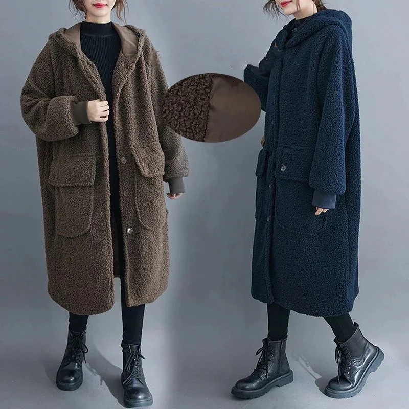 【期間限定】大人っぽチェスターコート冬アウター 韓国ファッションボアコートフリースコートブルゾンロングキルティングコート羽織りレディースゆったりボア
