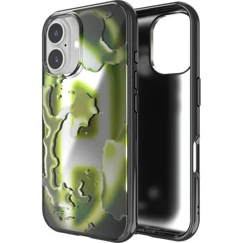 DIESEL iPhone 16 DIESEL Oval D Neon Case FW24 black/yellow 60167