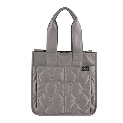[リズデイズ] トートバッグ レディース 大きめ ナイロン 仕切り付き トートバッグ a4 軽量 (ダークグレー)