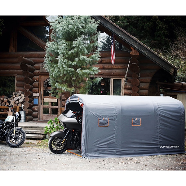 DCC330XL-GY ストレージバイクガレージXラージ グレーオレンジ メーカー直送