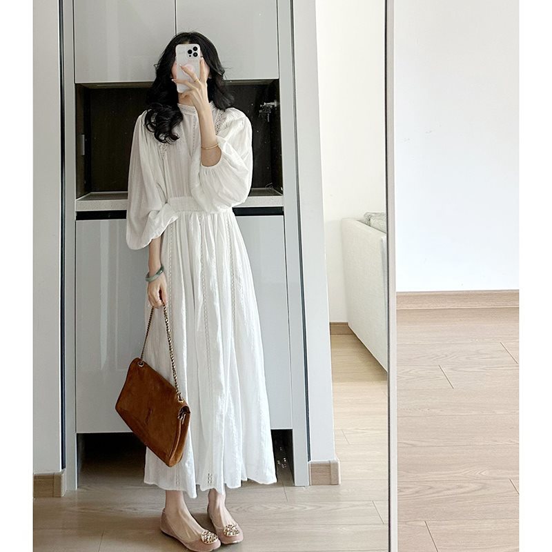 2025 新作 ワンピース 夏 半袖 長袖ワンピース ロングワンピース ロング シフォンワンピ ベアワンピ レースワンピ ドレス パーティードレス女性のための女性の早春の服2025新しいプラ