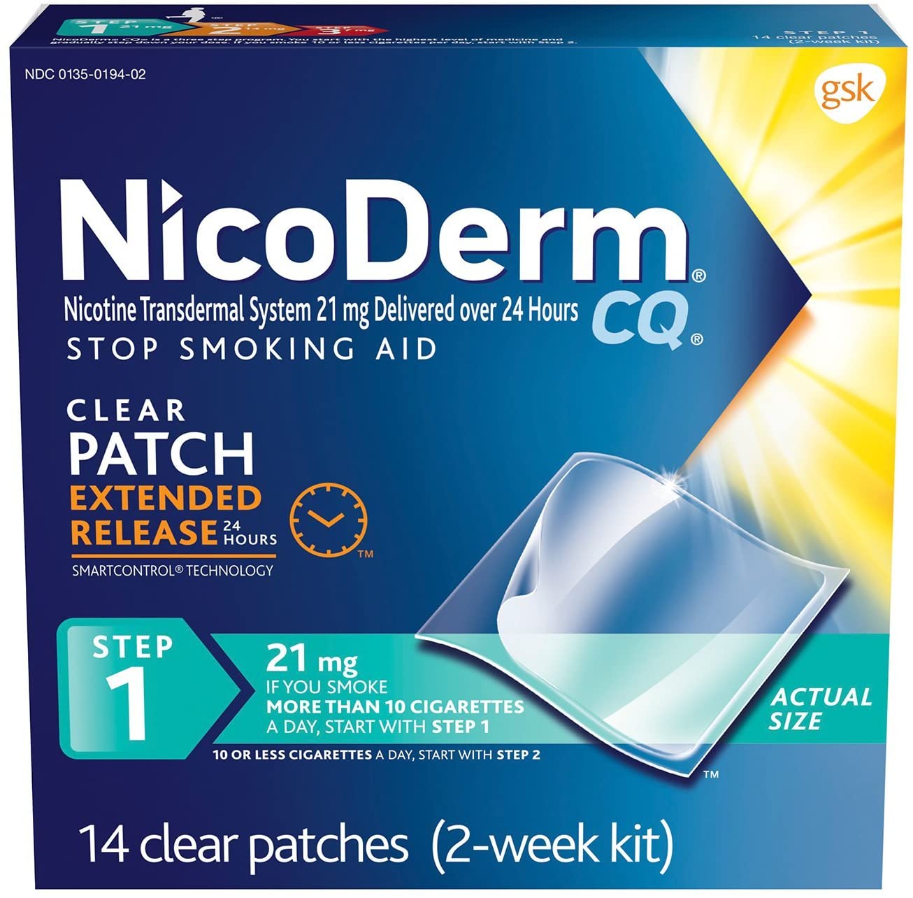 [アメリカ無料直送] [安全で効果的な商品] [満足度上位商品] NicoDerm CQ ステップ1