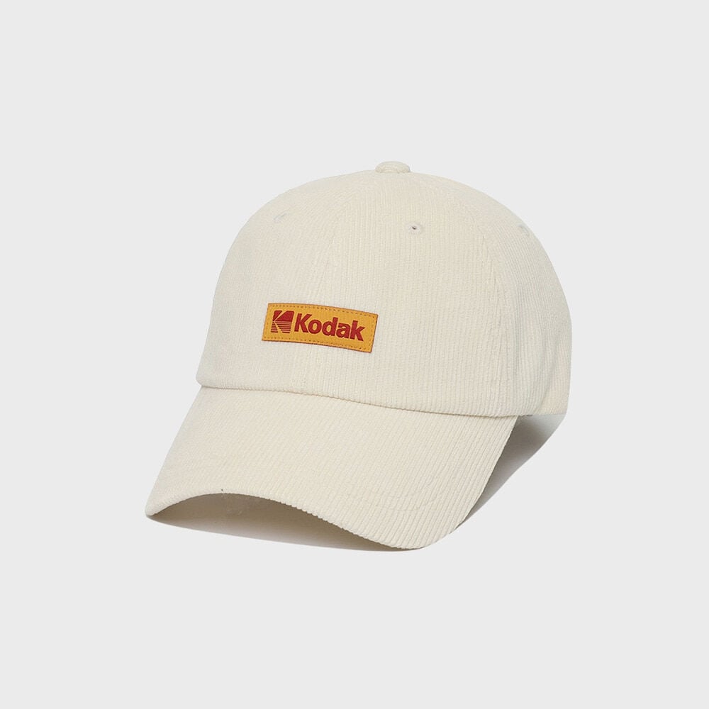 コダックアパレルシグネチャーフィットコーデュロイボールキャップアイボリー