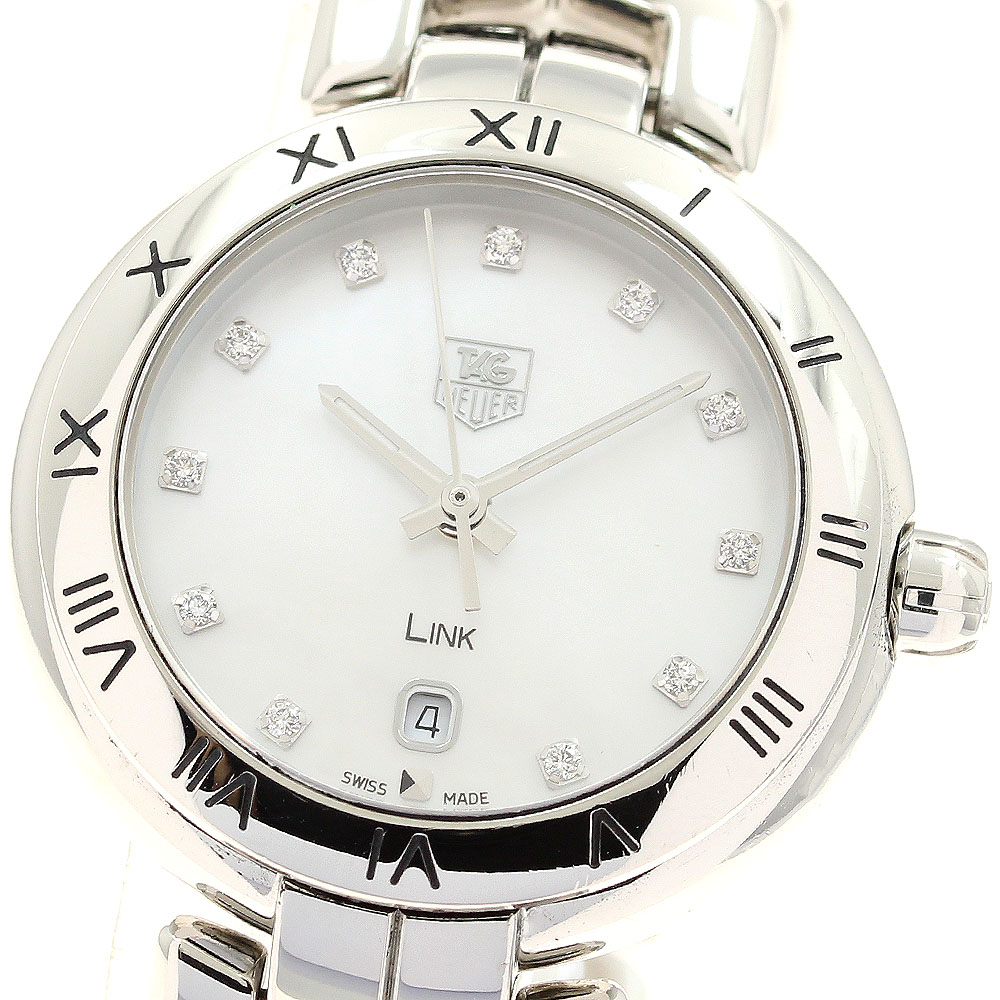 タグホイヤー TAG HEUER WAT1417.BA0954 リンク 11Pダイヤ クォーツ レディース 保証書付き_911216【中古】