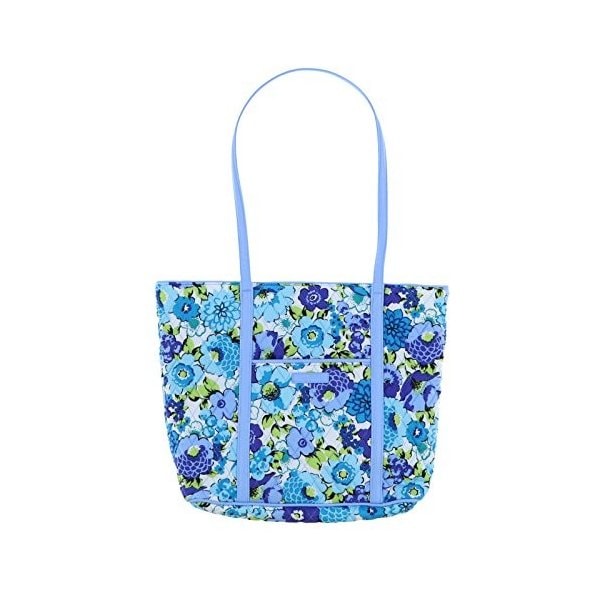 Vera Bradley Small Trimmed Vera Tote Bag (Blueberry Blooms) 並行輸入品旅行バッグ
