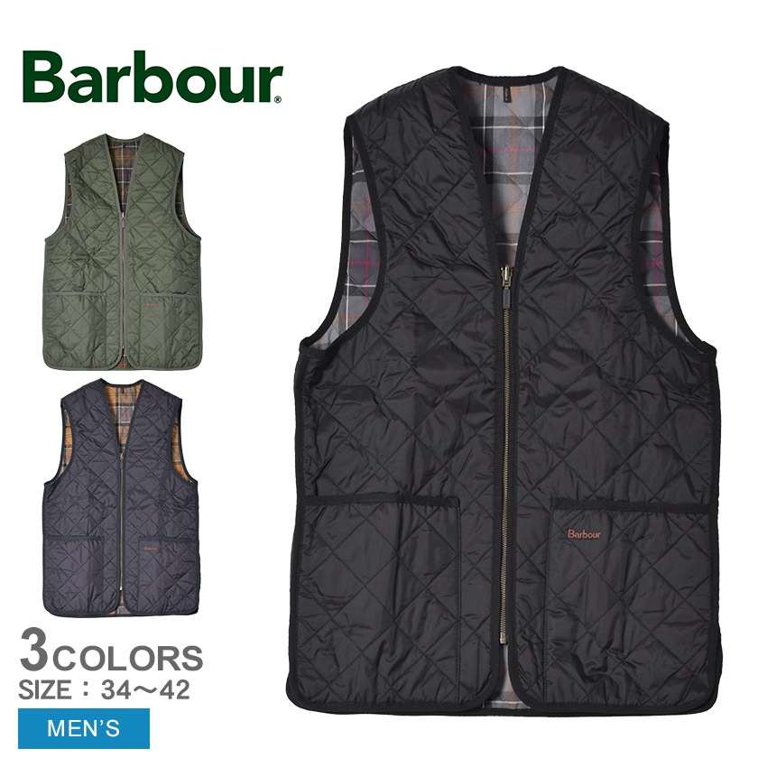 QUILTED WAISTCOAT ZIP-IN LINER MLI0001 メンズ ベスト キルティング アウター 防寒 ウエア インナーベスト 無地 チェック ポケット ブランド