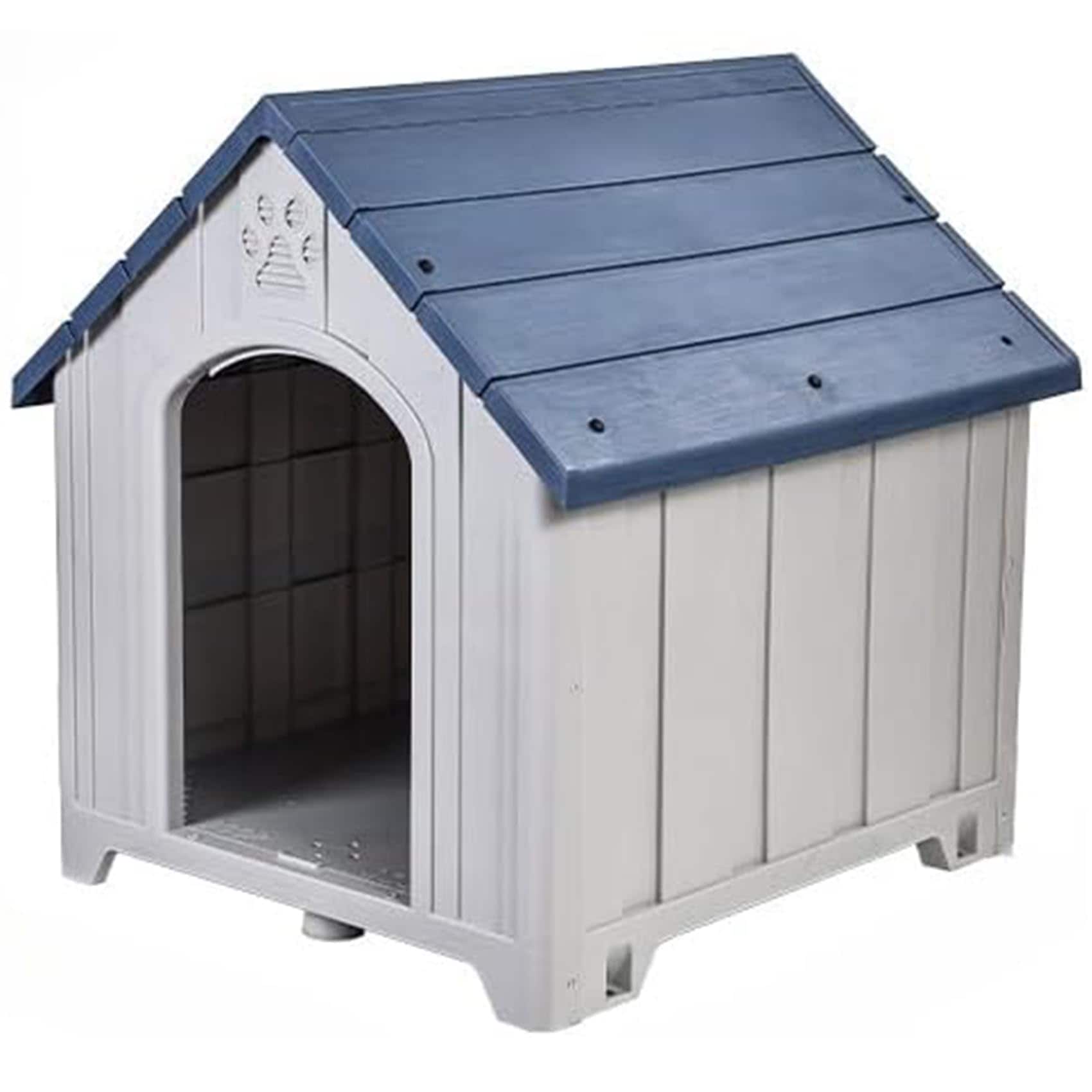 犬小屋 屋外/屋内用 全天候型 ペットハウス 全天候型日光と雨に耐性 7cm加高設計 組み立て簡単 洗濯可能 耐荷重60kg 大型犬・中型犬に最適 オールシーズン対応 (A M)