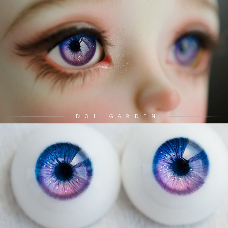 BJD ドール用レジンアイ 青紫 12/14/16/18mm SD/MSD/幼SDサイズ人形用