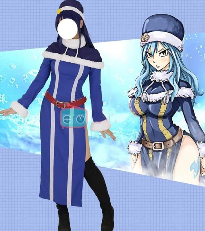 ジュビア·ロクサー コスプレ衣装(ウィッグ 靴別売り)