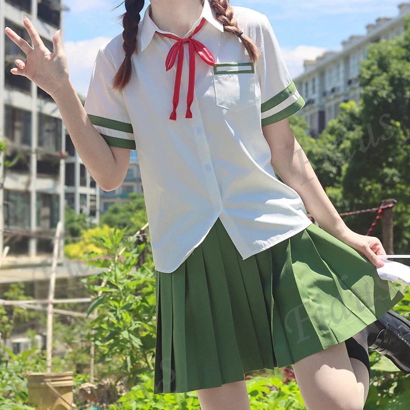 すずめの戸締まり 岩戸鈴芽 コスプレ衣装 制服 4点セット プリーツスカート ミニスカート 入学式 女子高生 セーラー服 コスム 入学式 文化祭 学园祭 高校生 中学生