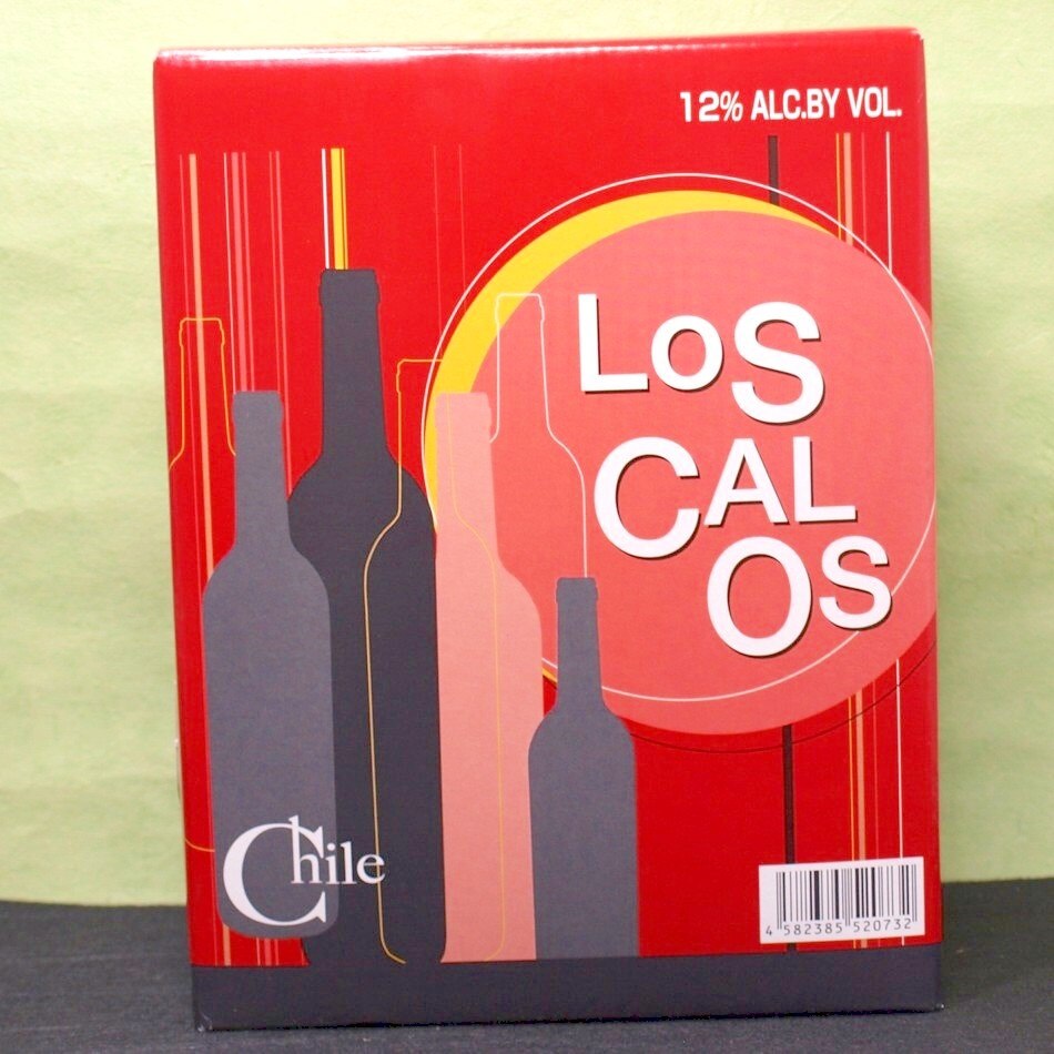 送料無料ケース単位（4本）ロスカロス赤バッグインボックス3L4本（チリ）ミディアムボディメーカー：南アルプスワイ