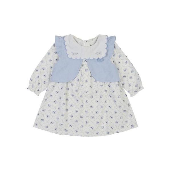TC01 春のシンディフラワーワンピース(ベスト)(BLUE)_ 01T12405142 (E45336800)