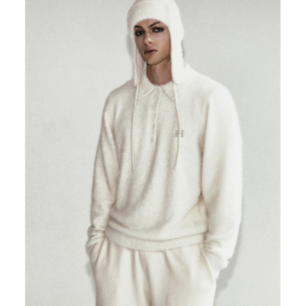 BADBLOOD BS Mohair Polo Sweater Cream w-knt24-021 11,350円