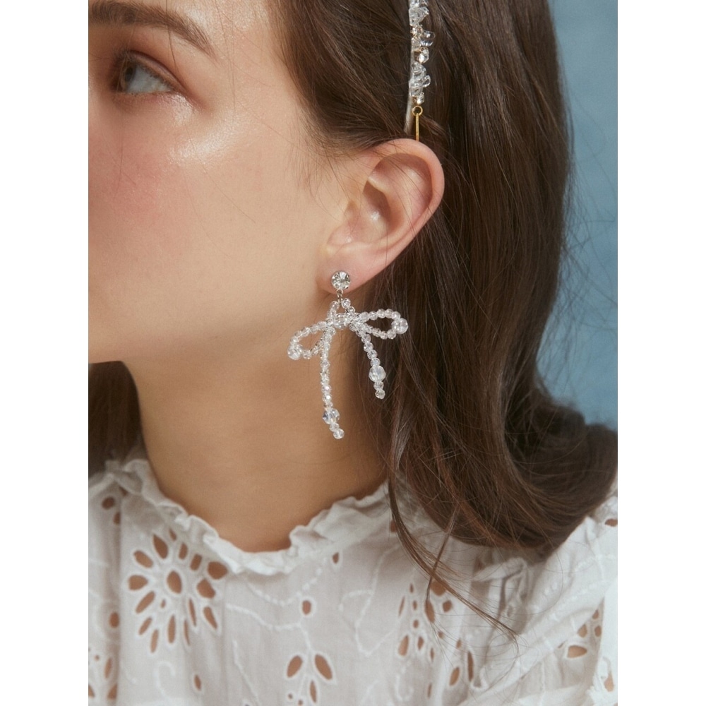 ジャンポールクラリスビーズリボンピアス JB 24 063E