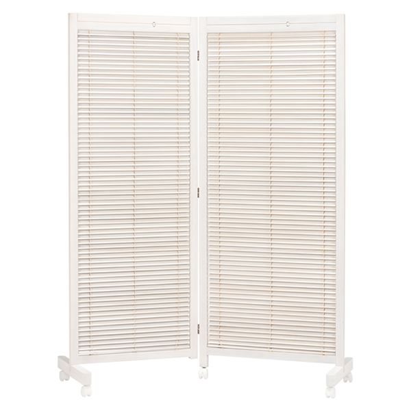 ルーバーパーテーション2連 ホワイトウォッシュ 組立品