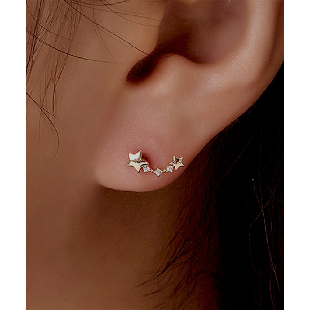 ヘレンジュエリー 14K ミルキーウェイピアス