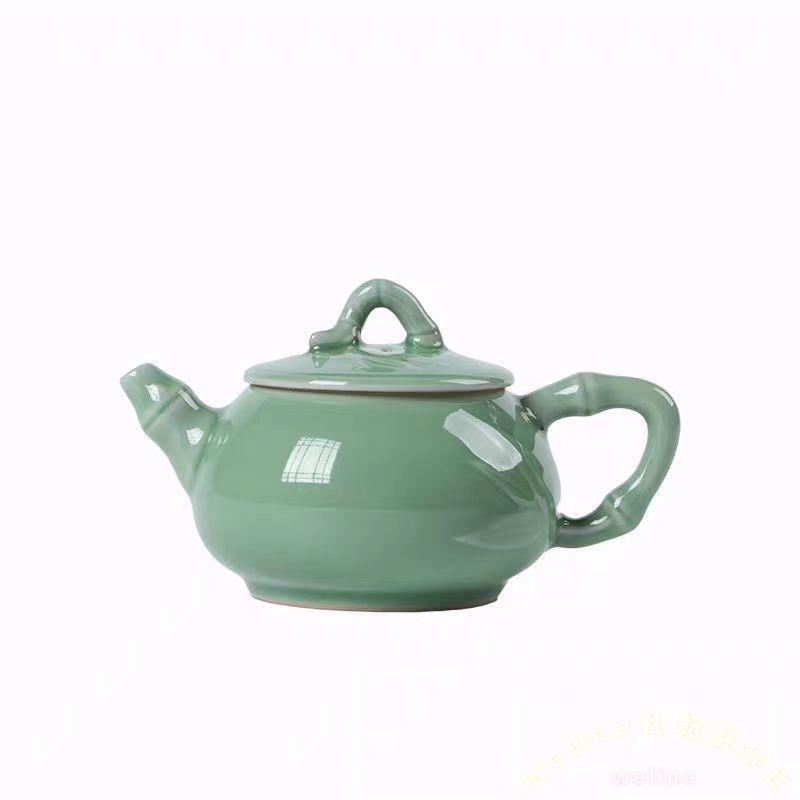 セラミックティーポット 青磁 磁器ティーセット ふた付き 200ml Welina フィルター付き 茶器 ギフト オフィス