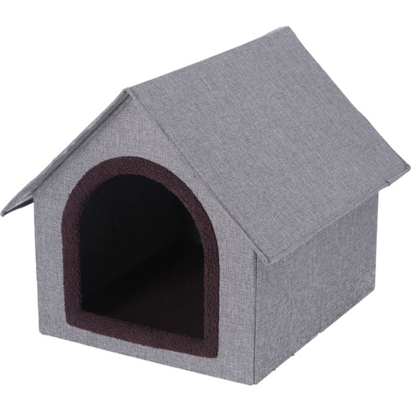ペットハウス 三角屋根 Lサイズ GY グレー