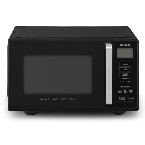 アイリスオーヤマ 電子レンジ 22L 単機能 フラットテーブル ヘルツフリー 全国対応 シンプル操作 IMB-F2202-B ブラック