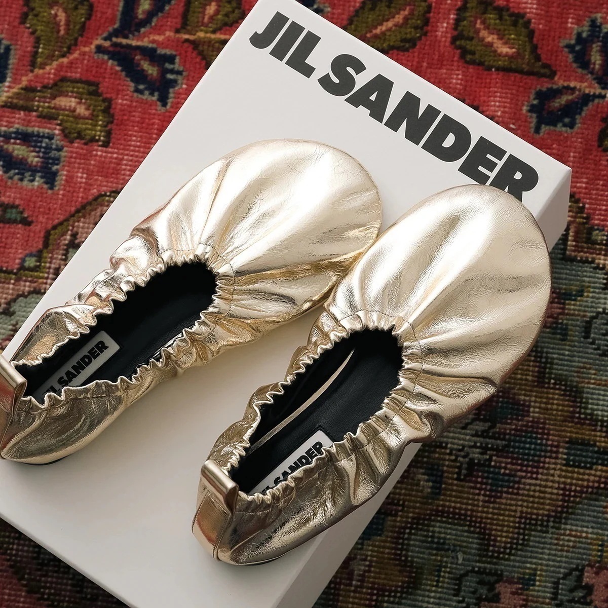 JIL SANDER ジルサンダー バレエシューズ BALLERINA バレリーナ J16WZ0016 P3218 レディース メタリック レザー フラット 靴
