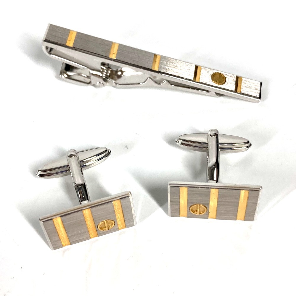 カフス カフス＆ネクタイピン セット ロゴ アクセサリー メタル シルバー 5,115円