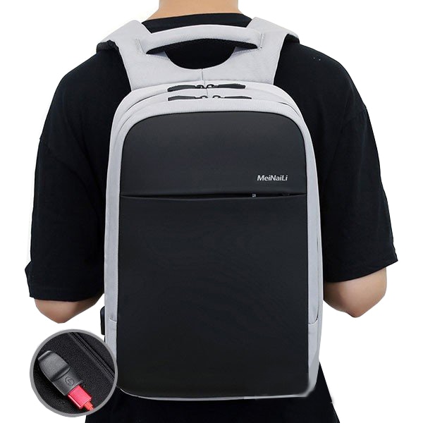 リュックサック ビジネス 男女兼用 USBポートバックパック A4 アウトドア 男女兼用 軽量