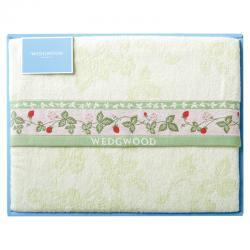 【新品/在庫あり】【特選商品6】 WEDGWOOD ウェッジウッド ワイルドストロベリー タオルケット グリーン FR83600050G 寝具 綿100% シングルサイズ 4,988円