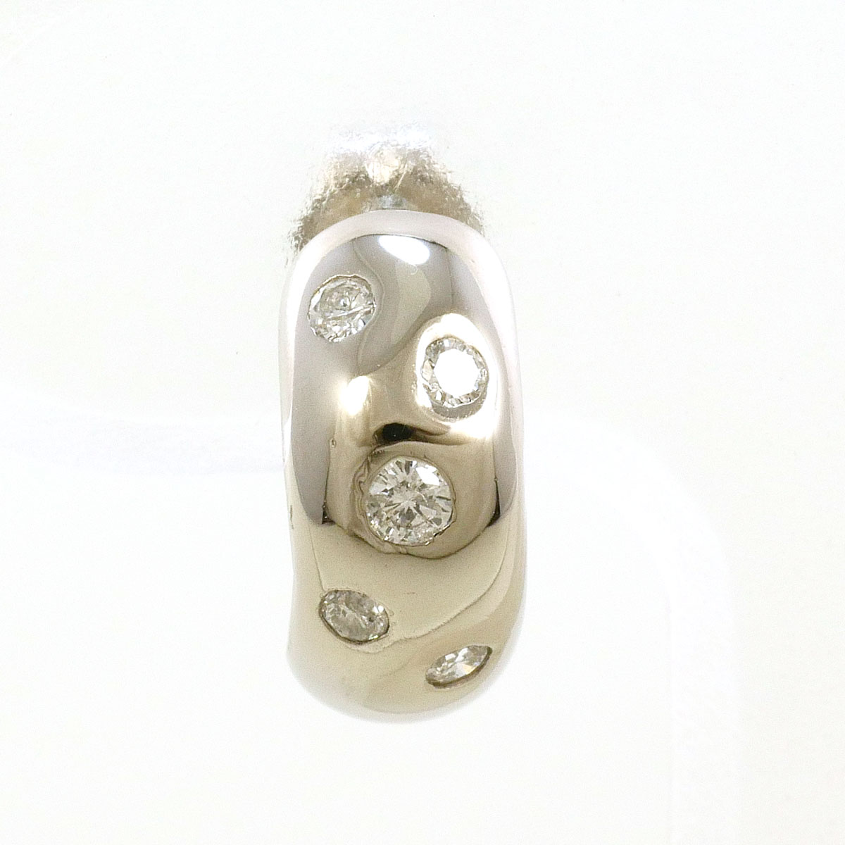PT900 プラチナ ピアス(片耳) ダイヤモンド 0.10 ct 総重量約0.9g レディース 中古