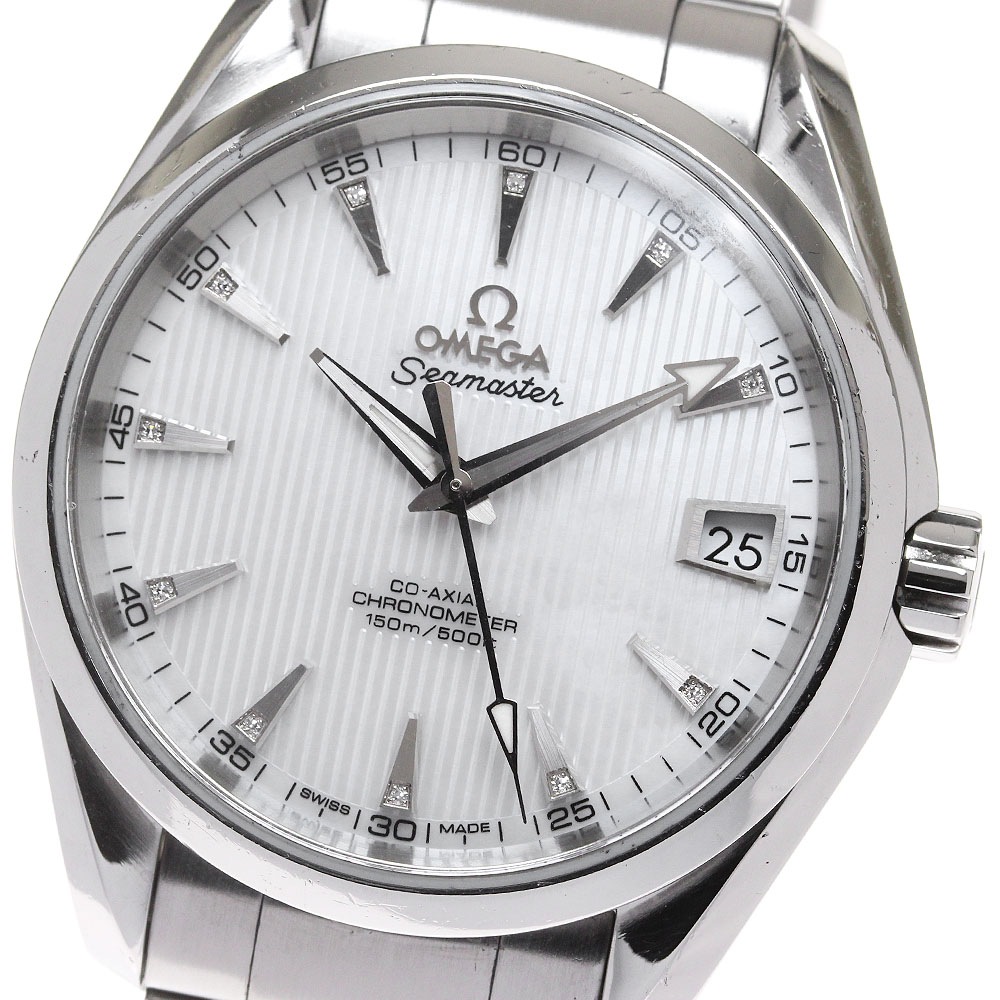 オメガ OMEGA 231.10.39.21.55.001 シーマスター アクアテラ コーアクシャル デイト 11Pダイヤ 自動巻き メンズ _845735【中古】