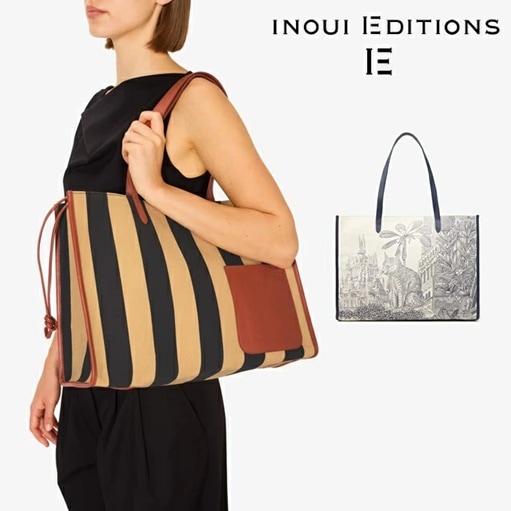 イヌイエディションズ INOUI EDITIONS トートバッグ 100%コットン ハンドバッグ 100% COTTON inouitoosh イヌイトゥーシュ 2025SS MA21SPI64